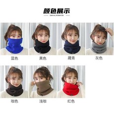 冬款加絨加厚圍巾男女通用圍脖百搭戶外休閒運動騎車防寒脖套熱賣中, 1個, 黑色1個裝,無規格