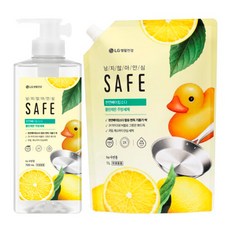 세이프 주방세제 천연베이킹소다 클린레몬 용기형 720ML + 리필 1L, 1개