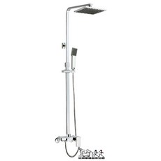浴淋軍 銅鍍鉻 沐浴花灑套裝 浴室花灑 頂噴花灑 Z6025, 1個