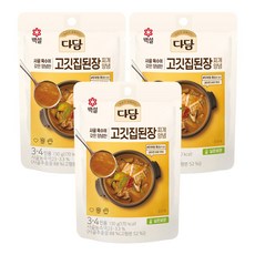 다담 고깃집 된장찌개 양념, 130g, 3개