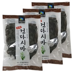 [삼화해조류]완도 햇 꼭지다시마 200g 뿌리다시마 A등급원초 진한국물 무공해, 꼭지다시마200g X 2봉, 2개