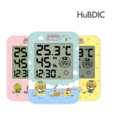 Pororo 數字溫濕度計 HT-2, 粉色