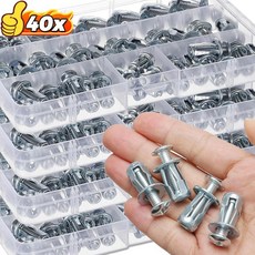 페탈 스크류 잭 너트 앵커 확장 플러그 커튼 클램프 리벳 잠금 볼트 보드 벽 고정 장치, 05 M6x25mm, 04 24PCS