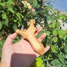 太行崖柏75弓門赤鬼彈弓 高油性手工厚料限量款, 1個, 太行崖柏75弓門赤鬼彈弓高油性手工新款扁