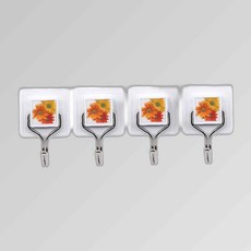 (H-3D)사각아트행거(4P) 글루접착고리 벽면고리, &상품선택&, 상품선택