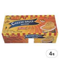 리코스 나쵸칩 치즈 소스, 4개, 100g