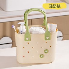簡約收納籃浴室洗澡籃家用手提鏤空瀝水收納筐學生宿舍洗漱沐浴籃, 如圖