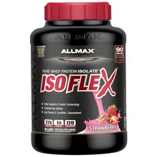 ALLMAX ISOFLEX分離乳清蛋白粉, 草莓, 1個, 2.27公斤