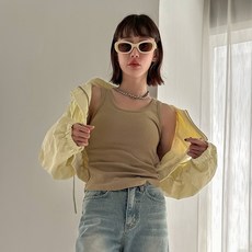 LULUS 短版墊肩外套 羅紋素色背心 套組