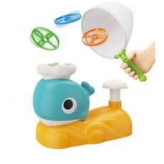 Whale 兒童戶外飛盤玩具套裝，親子互動遊戲，鍛鍊手腳協調，安全無毒材質, 藍色, 1個