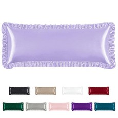 Homiest 머리카락과 피부를 위한 러플 새틴 베개 커버 표준 사이즈 커버 실키 2개 세트 봉투 클로저가 있는 주름 방지 (블러쉬 핑크) 173405 6870523439