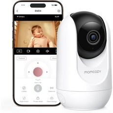 맘코지 아기 모니터 WiFi 5인치 1080P 양방향 통화, BM04 카메라 유닛