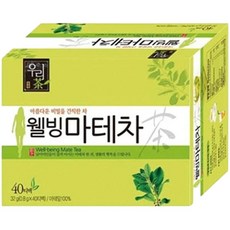 웰빙 마테차 / 송원 티백 침출차 건강 음료 차 식수 대용차 따뜻한 시원한 음용 40티 일상 홈 카페 간편한, 1개, 40정