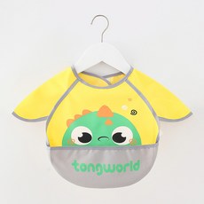 tongworld 兒童防水圍兜, 1個, T恐龍飯兜:均碼【建議1-4歲】