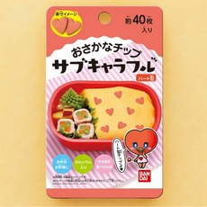 반다이 캬라후루 어묵칩 캐릭터 도시락 꾸미기 하트 모양, 1개, 2.8g