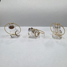 누누펫 고양이 털 보관 키링 반려동물 메모리얼 캡슐, 3개, 투명