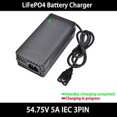 54.75V 5A LiFePO4 배터리 충전기 15S 48V 빠른 냉각 팬 및 구리 노즈 포함, [02] 영국, 01 54.75V 5A IEC