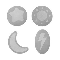 Textoma 윈도우 화면 수리 패치 세트 u2013 강력 접착 메쉬 4가지 모양 (태양 별 달 번개 볼트) 및 도어 키트