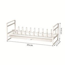 單層碗盤收納放碗碟櫥櫃碗架小型櫃內置物架廚房水槽瀝水籃, 1個, 短款碗盤架