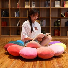꽃 대형원형방석 키높이 엉덩이 좌식방석 초대형, 눈물