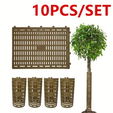 나무 보호대 프로텍터 10개 확장 가능한 줄기 프로텍터 잡초 해커 트리머 및 동물로부터 다양한 크기의 나무를 보호하기 위해 껍질 주위에 튜브를 키울 수 있습니다105771