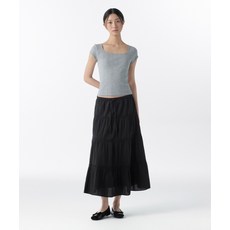 [무신사스탠다드] WOMAN 우먼즈 코튼 티어드 롱 스커트 [블랙]