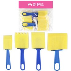 유니아트 3500 도장찍기 스펀지 4종세트 9번+커머스연구소Shop, 빠른배송