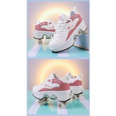 롤러슈즈 힐리스 바퀴달린신발 운동화, 1개, PH003 빈티지 핑크 4륜