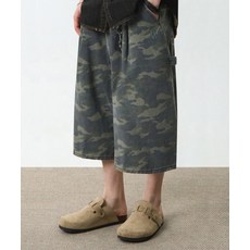 DIMITRI BLACK 바이오워싱 카펜터 버뮤다 데님 팬츠_카모플라쥬 DBE2PS01CF 459343