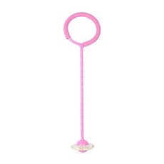 兒童閃光跳跳球 單腳跳 運動閃光跳 跳跳圈 跳跳環 單腿甩腳球, 粉紅色, 1個