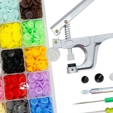 스냅단추 펀치세트 T단추 기구 옷수선용품 티단추기구 티단추달기, 티단추기구-단추세트