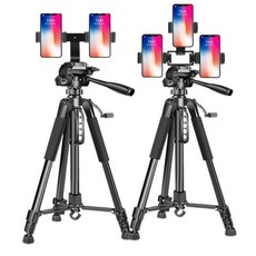 스마트폰 2대 거치대 여러대 삼각대 핸드폰 촬영 휴대용 셀카, 1개