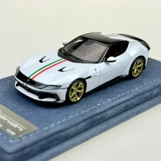 자디 1:64 페라리 12기통 리미티드 레진 모델 (3D 프린팅 휠 및 카본 파이버 디테일 포함) 수집가를 위한, 01 white