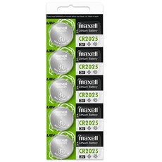 maxell CR2025 鈕扣型電池 3V鋰電池 日本製, 1套裝, 5個裝