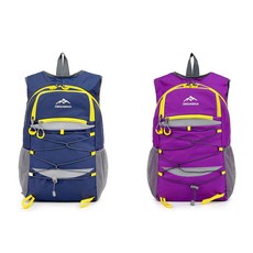 앞면조임끈 등편한쿠션 스포츠 경량백팩 사이클용배낭, 퍼플