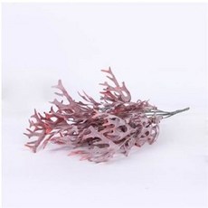 仿真鹿角草 42CM 紅色 塑膠, LaMome.仿真花材/紅色鹿角草黑灰色小茉草/蕨類小植物配草樣板房, 1個