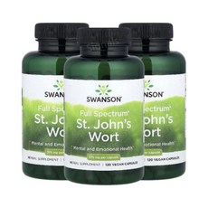 Swanson St.JohnsWort 세인트존스워트 375mg 120캡슐 3개 허브, 120정