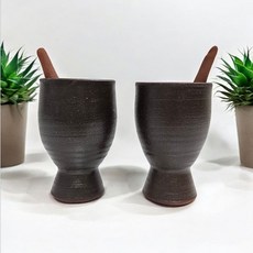 P 예조 도자기 소금통 소금단지 옹기도자기 이천도자기 옹기항아리 장독 미니항아리 테라리움키트 미니도자기 현관소금단지 도자기양념통 소금단지항아리 미니옹기 정원꾸미기 한국전통선물, 1세트