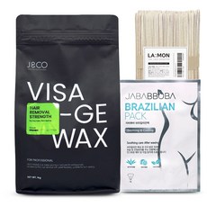 제이엔코 비사쥐 하드왁스 1kg + 왁싱몬스터 스파츌라 L 100개입 + 브라질리언 팩 1매, 1개