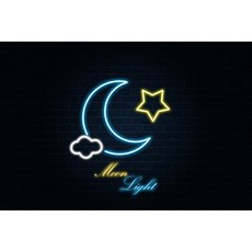 코나 주방아트보드 신혼부부 집들이 개업 선물 네온 문라이트, 1개
