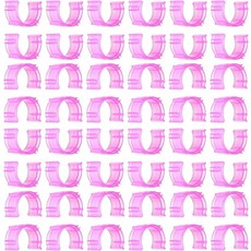 조양이 80개 재봉 보빈 클립 투명 홀더 플라스틱 실 클램프 스풀 정리함 공예 DIY 자수용 도구 액세서리, Pink