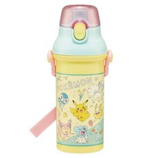 포켓몬스터 뉴레트로 물통 480ml 원터치 어깨끈 포함 항균, 1개