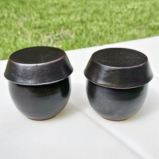 V 예조 도자기 소금통 소금단지 옹기도자기 이천도자기 옹기항아리 장독 미니항아리 테라리움키트 미니도자기 현관소금단지 도자기양념통 소금단지항아리 미니옹기 정원꾸미기 한국전통선물, 1세트