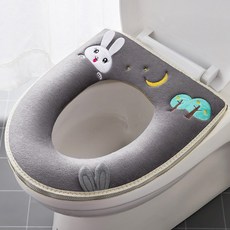 비데 매트 일반 사계절 프리미엄 비데 두툼 방수 지퍼 워싱 항균 비데 뽀글이, 진회색[토끼]1매입, 1개