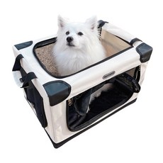 도그팜 조립식 소프트켄넬 강아지 이동장 케이지 S, 1개, 아이보리