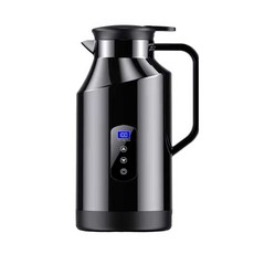 차량용 커피포트 12V 24V 전기 가열 휴대 캠핑, 1700ML 블랙(차량용)
