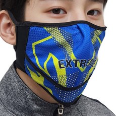 (국산) 자전거 등산 익스트림 귀걸이형 스포츠마스크-운동 골프 바이크 자외선차단 얼굴햇빛가리개 러닝 마스크, 블루, 1개