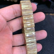 高品項 白底清料七成滿絲鈦晶手排，晶體清透，招財納福，提升個人魅力，簡約時尚設計, 1個