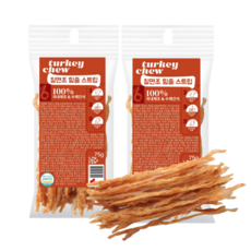롱스트립 터키힘줄 터키츄 퍼스트독 스트립 100% 국내산 수제간식, 2개, 75g, 칠면조 힘줄