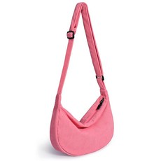 여성용 남성용 크로스바디 슬링 백 트렌디함 조절 가능한 스트랩이 있는 크레센트 백 지퍼 2개 경량 블랙. 스몰 인과적